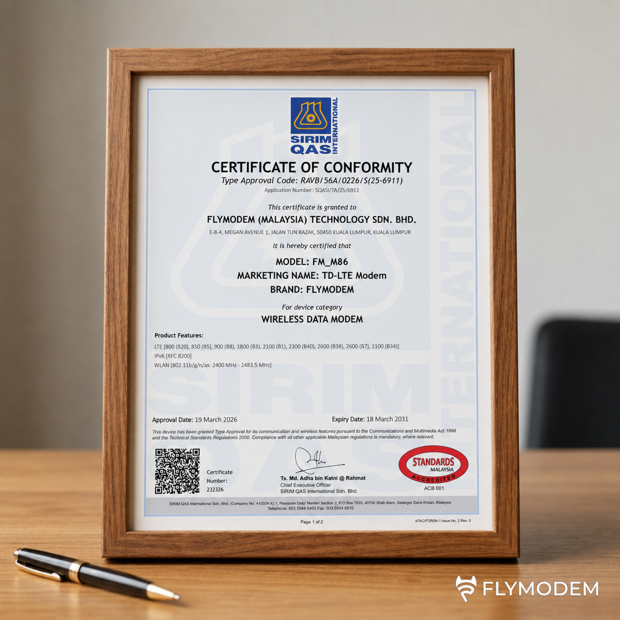 📢 FlyModem M86 Officially Approved by MCMC & Certified by SIRIM