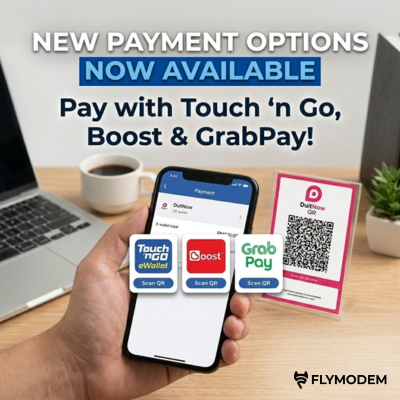 🎉 New Payment Options Now Available – Pay with Touch ’n Go, Boost & GrabPay!