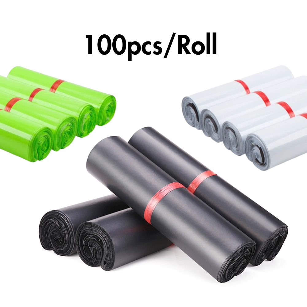 Courier Bag 0.12mm± Thickness 100pcs/Roll Parcel Bag No Pocket Flyer Plastik Courier Plastic Pos Kurier Plastik Mailing 快递袋