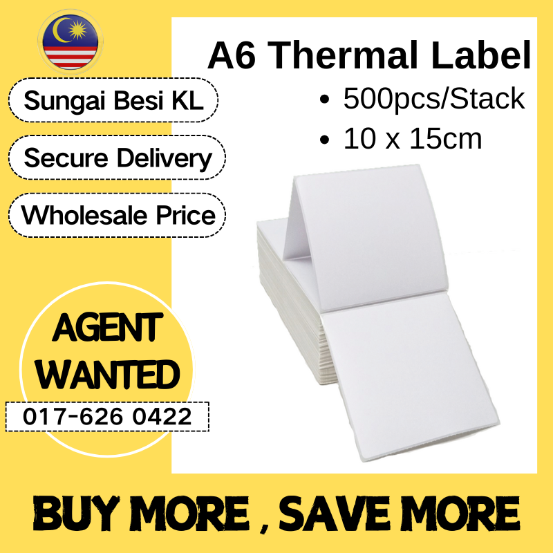 A6 Thermal Sticker 500pcs Stacked AWB Label A6 Size 10*15 cm Airway Bill Consignment Note Thermal Bill