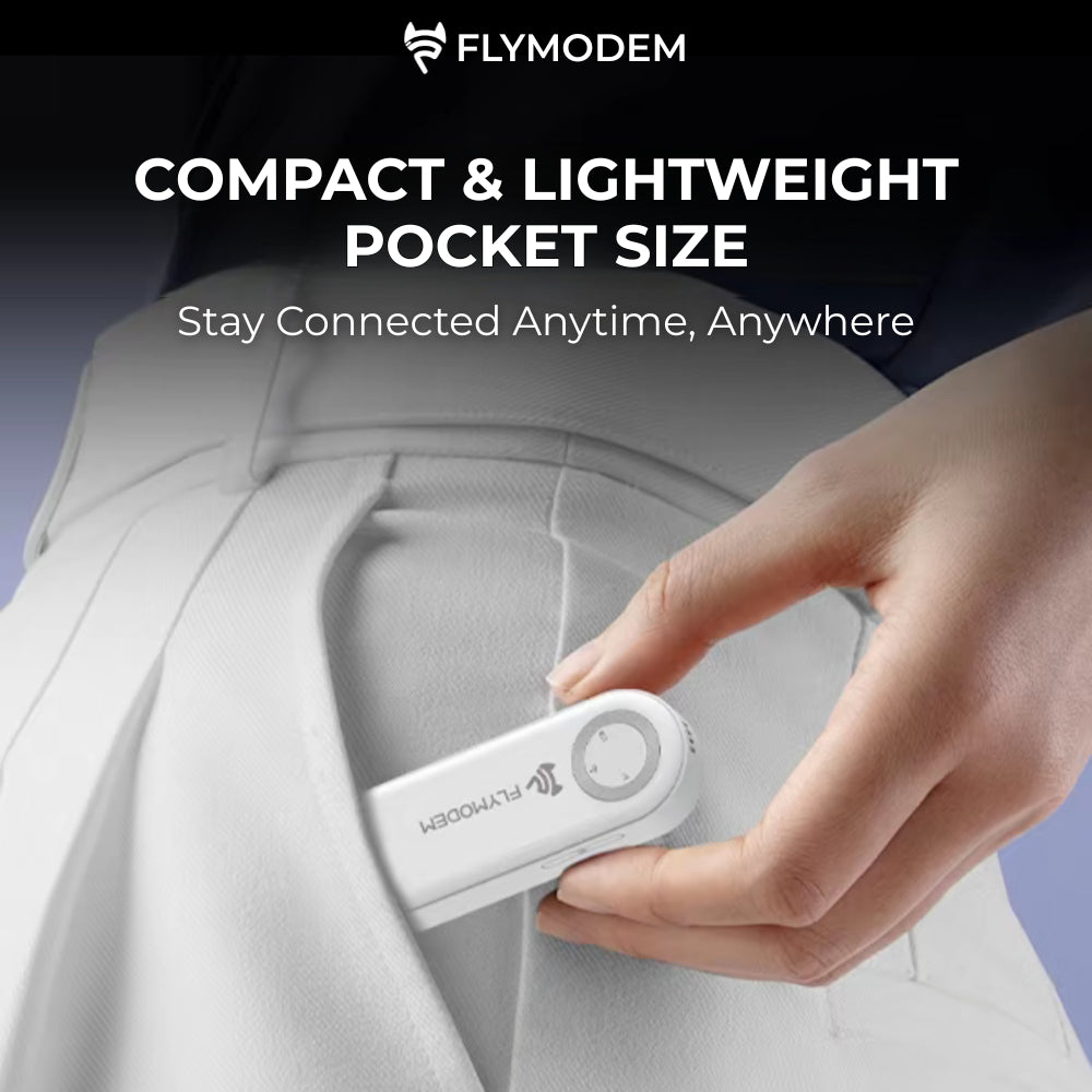 FlyModem M86 Mini Pocket WiFi Hotspot 4G LTE Unlimited Data | Portable