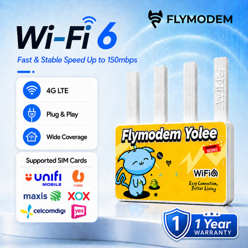 FlyModem F1 4G LTE Wi-Fi 6 Router Support All Simcard | Band Lock Supported