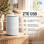 ZTE G5B 5G Router Indoor 5G CPE Router Wi-Fi 6 Up to 3600Mbps | Support 64 Users | 2 Lan Ports
